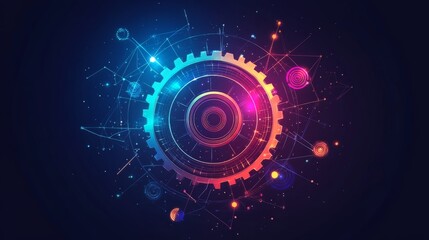 Futuristic Gear Digital Art