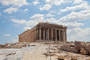 Obraz premium Greek landmark. Acropolis and Parthenon in Athens, Greece