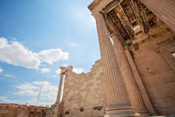 Close up of The Acropolis in Athens, Greece