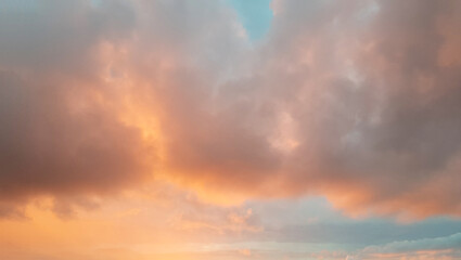 Colorful sunset twilight sky cloud background