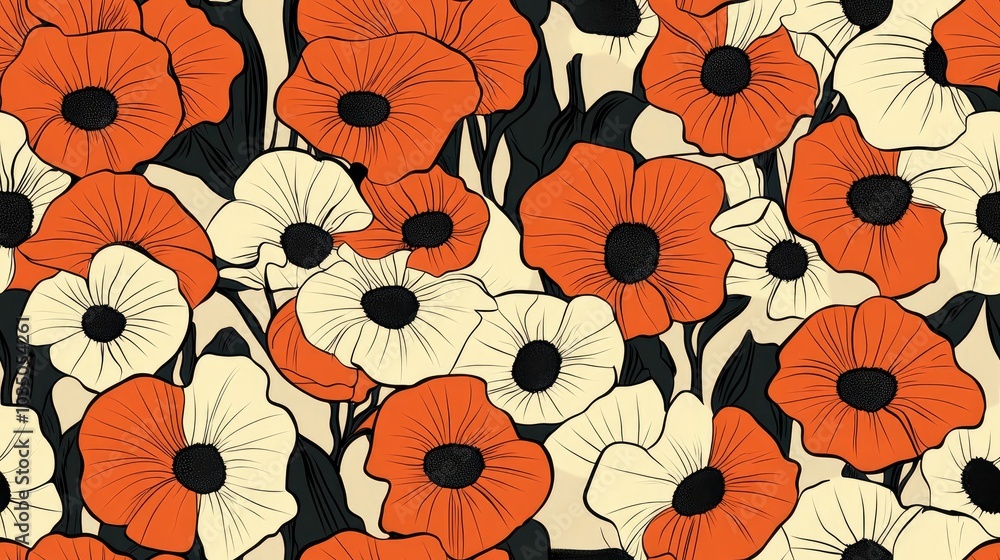 Poster create a continuous pattern design