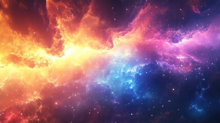 Naklejka premium 3D cartoon depiction of a colorful galaxy with a Lorikeet theme