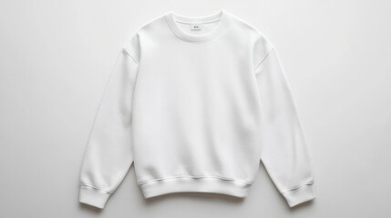White Sweatshirt on Neutral Background