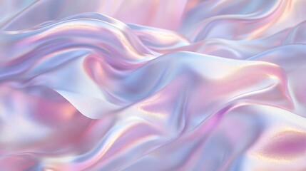 Obraz premium Iridescent Fabric Waves in Soft Light