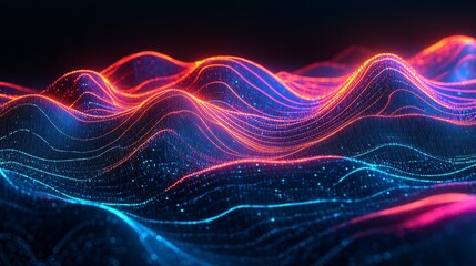 Vibrant Abstract Landscape of Data Visualization