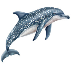 a spotted dolphin, on transparent PNG file