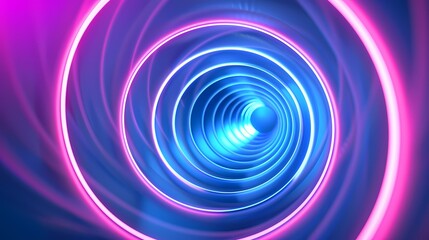 Digital Technology Blue Vortex Illustration Poster Background
