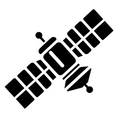 satellite icon, simple satelite globe signal vector symbol.