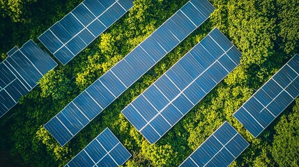 A construction site using solar panels and green technology for sustainable energy during building