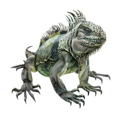 Fototapeta premium a marine iguana, png isolated on an empty background