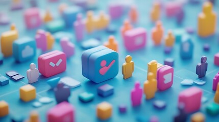 Colorful Digital Interaction Concept