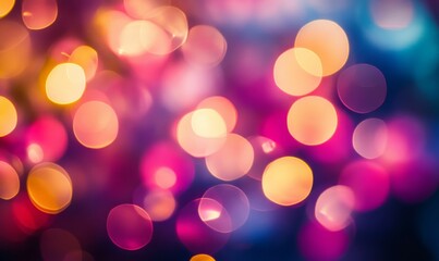 Obraz premium Blurred colorful lights on dark background.