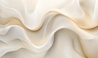 Obraz premium Abstract beige and white waves.