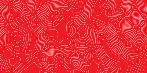 Line topography map seamless pattern mountain hiking trail over terrain trendy modern background, color texture vector contour topographic map geographic mountain relief abstract lines background.