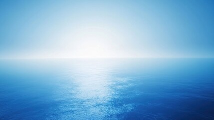 Obraz premium Serene Blue Horizon Over Calm Water Surface