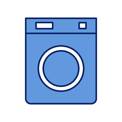 flat design washing machine vector icon