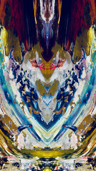 Abstract background art . Ethnic pattern. Mixtures of oil paint. Trendy hand painting canvas. Wall decor and Wall art prints Idea. 3D Texture. Art object