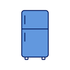 flat design refrigerator vector icon