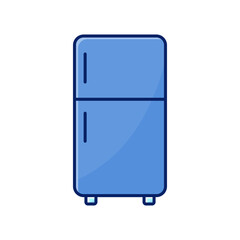 flat design refrigerator vector icon