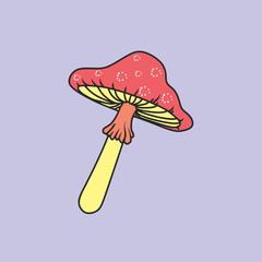 mushroom vector art draw
