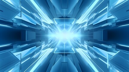 Digital Technology Blue and White Gradient Poster PPT Background