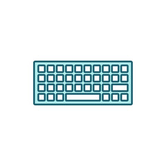 flat design computer keyboard vector icons