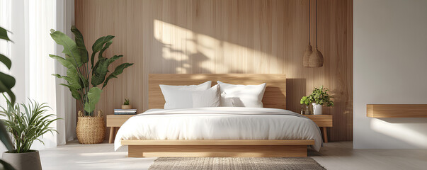 Engraved wooden photo stand with personalized text, minimalist design, 3D illustration