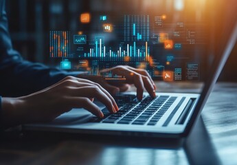 Data Analysis on Laptop.