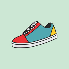 shoes sneaker vector logo symbol drawing design