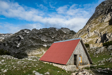 The Lokvice shelter in the backcountry of Durmitor National Park, Zabljak, Montenegro
