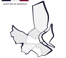 Bordeaux Quartiers Maps / Plan
