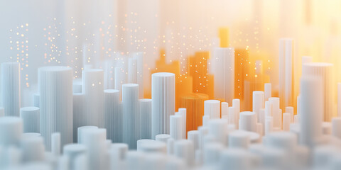 The background of future technology made up of particle elements and rays
