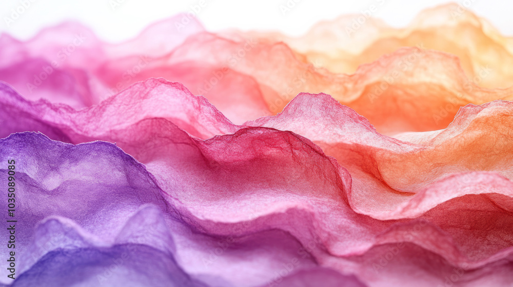 Poster artistic watercolor gradient lines blending gently into a textured paper background, creating a soft