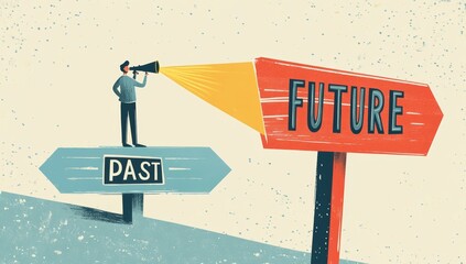 Man Looking Towards the Future