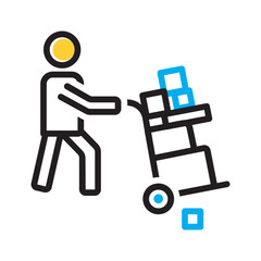 Vector multicolor icon for Large quantity