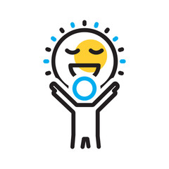 Vector multicolor icon for Enjoy