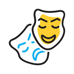 Vector multicolor icon for Face mask