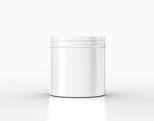 A Plain Smooth White Cylindrical Ice Cream Box Perfect For Mockups 3d Illustration