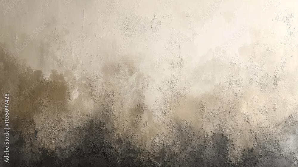 Poster Layers of earthy tones blend seamlessly on the wall, creating a calming visual experience in a softly lit indoor environment. This artistic design evokes a serene mood.