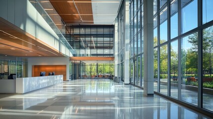Interior view of a modern business office.