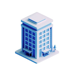 3d render of a building