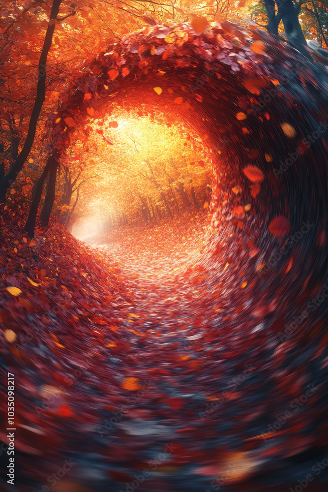 Poster A flowing river of color spectrums in motion, blending and swirling to create an abstract, dynamic scene,