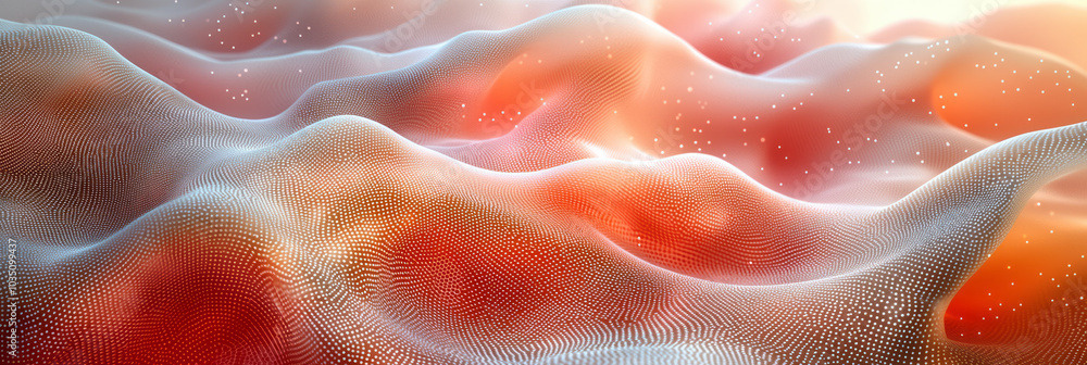 Poster A minimalist display of weightless 3D forms with smooth, rubber-like textures,
