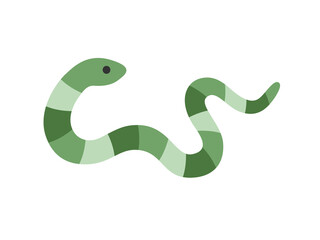 緑色の蛇のイラスト
