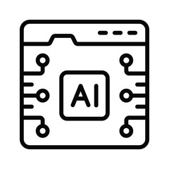 Get this amazon icon of artificial intelligence in modern style