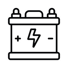 Creatively designed icon of battery in trendy style