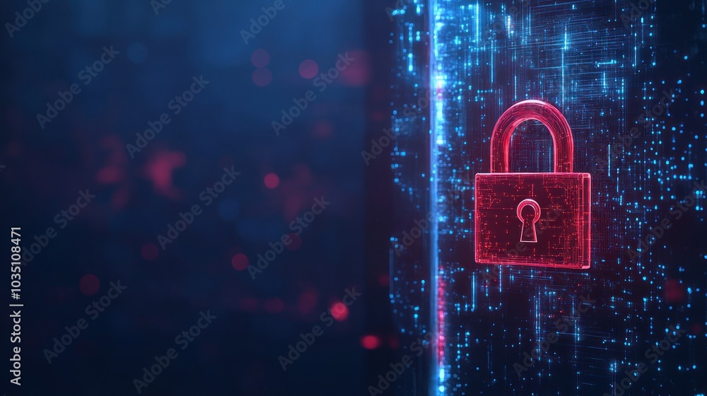 Poster cyber security: protecting data with digital lock