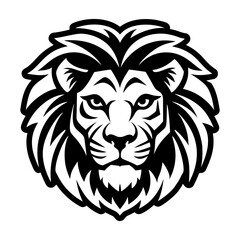Fototapeta premium Lion icon in glyph style 