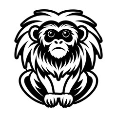 Fototapeta premium A glyph icon of a mandrill monkey 