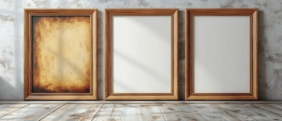 Fototapeta premium Versatile Art Display Frames, elegantly designed for showcasing artwork with a clean white backdrop, enhancing visual impact and creativity